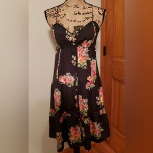 American Eagle Outfitters Black Floral Sundress Racerback Women's Size 6